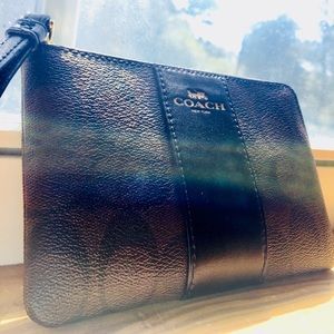 COACH Dark Brown Party Clutch Wristlet